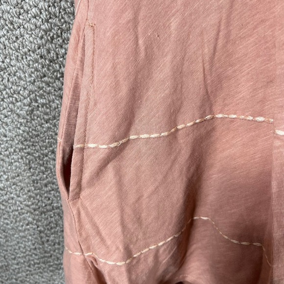 LOGO Lori Goldstein Tunic Top Womens Size Small Peach Asymmetric Hem Pockets - Picture 5 of 12